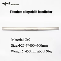 tito child titanium alloy mtb bicycle handlebar kids balance bike straight handlebar 25 4mm length 400 500mm gr9 bicycle parts