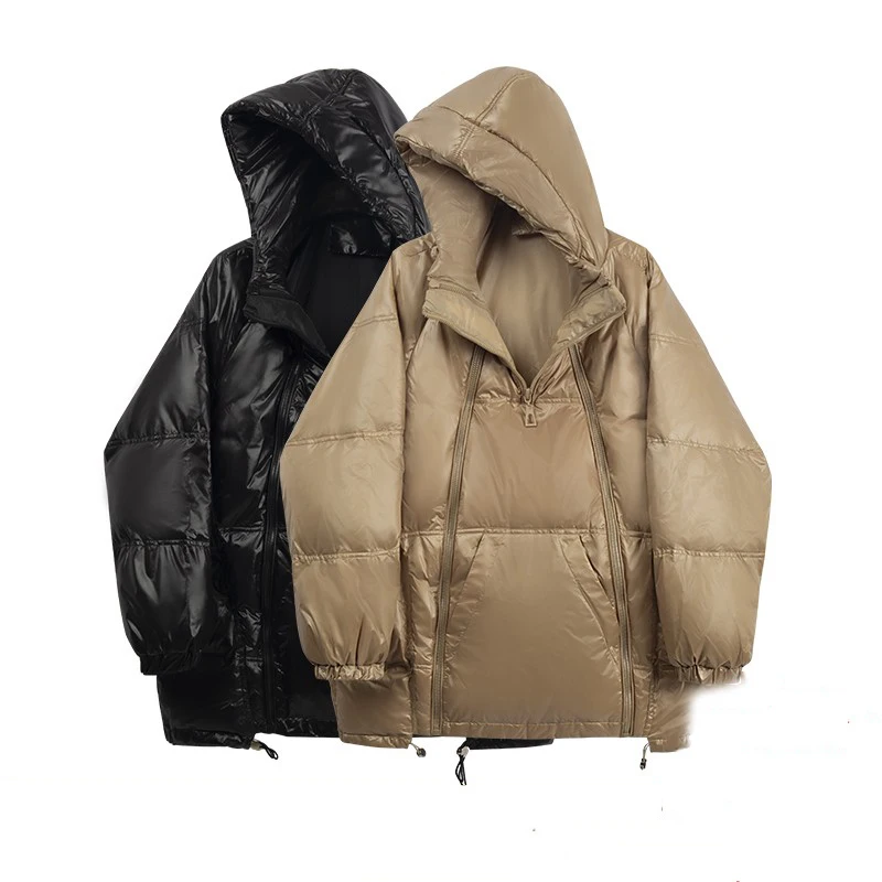 

HWLZLTZHT Winter Down Parka Hooded Warm Coat For Women White Duck Down Jacket Women Padded Overcoats Snow Outwear