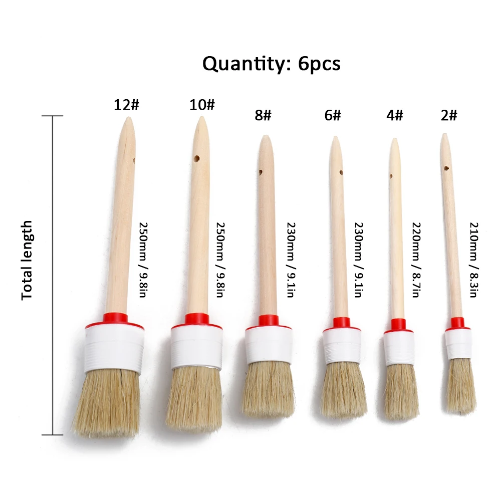 6 шт. щетка для машины мягкий автомобиль внедорожник Детализация колеса кисточки