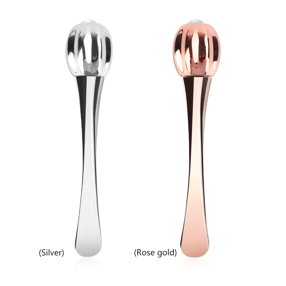 

Eye Cream Applicator Pumpkin Shape Anti Wrinkle Eye Massager Stick Facial Mask Mixing Metal Spatula Skin Care Tools For Women