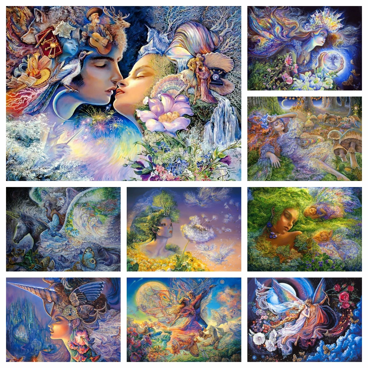 Алмазная живопись красивая девушка бабочка фантазия полный квадрат/круглый