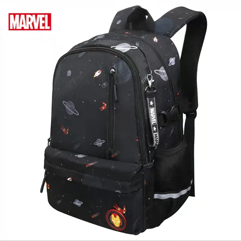 Disney New School Bag For Boys Iron Spider Man Captain America Primary Student Shoulder Orthopedic Backpack Grade 1-5 Mochila