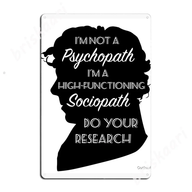 Металлическая фотография с цитатой Bbc Sherlock-социопата украшение для стены паба
