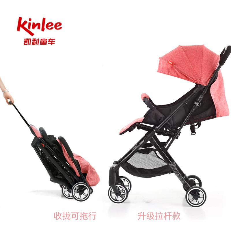 Pink 6,5 кг красивый пейзаж для детей коляска 3 в 1 легкая амортизация Горячая мама розовая переносная Роскошная прогулочная коляска - Цвет: Pink