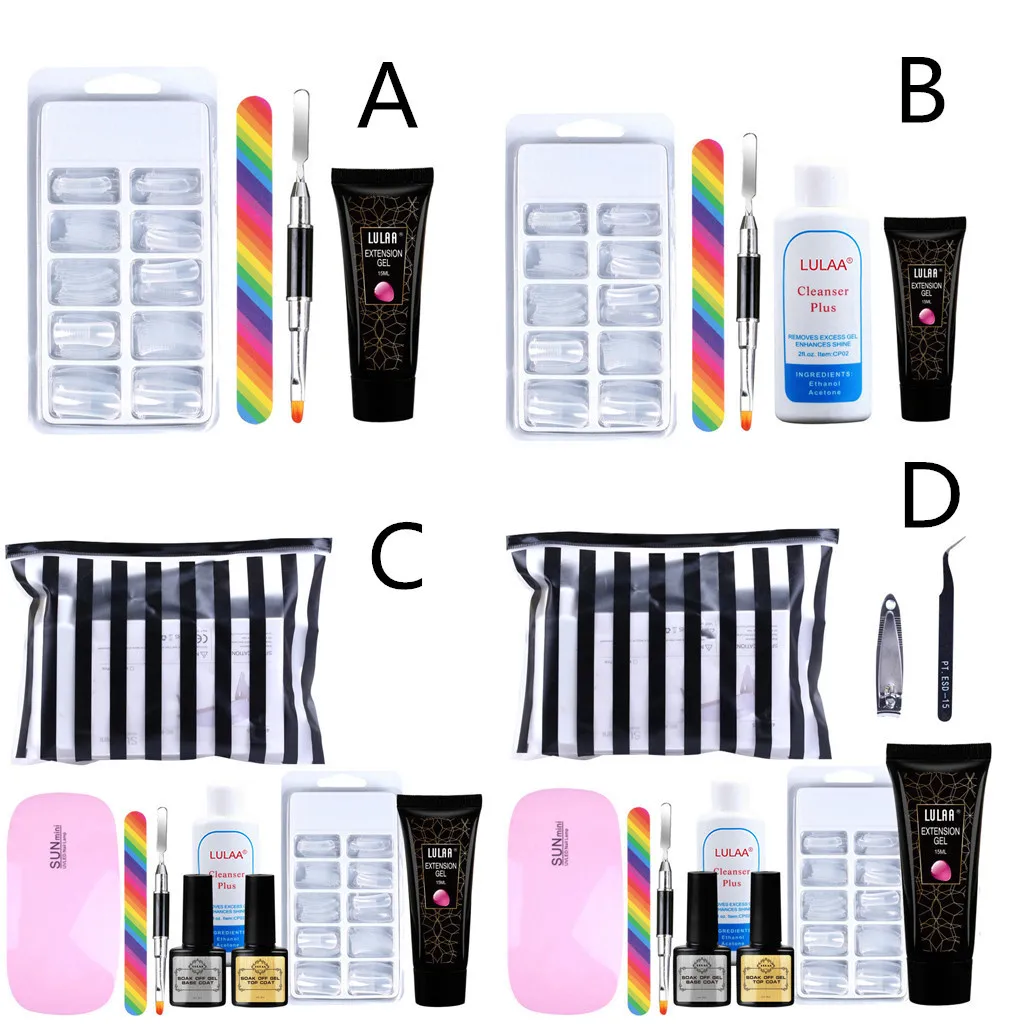 Набор инструментов для дизайна ногтей полиуф гель набор наращивания