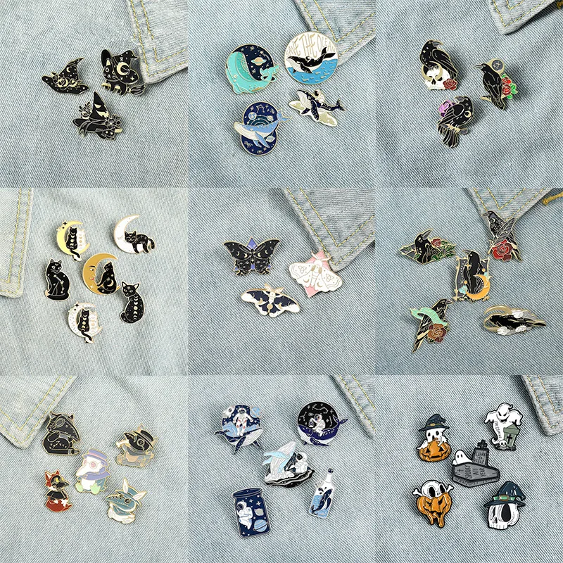 Эмалированные заколки в готическом стиле панк 3-6 шт./компл. | Украшения и