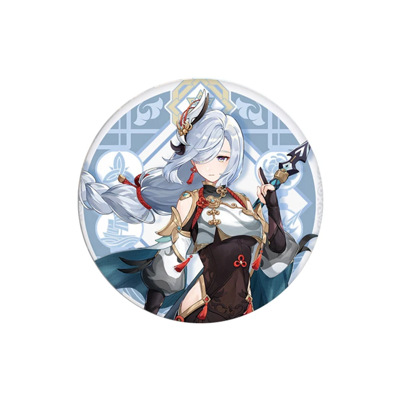 Genshin Impact Shenhe Badge Yae Miko Brooch Pin Cosplay Accessories For Clothes Backpack Decoration Gift Home Decor |