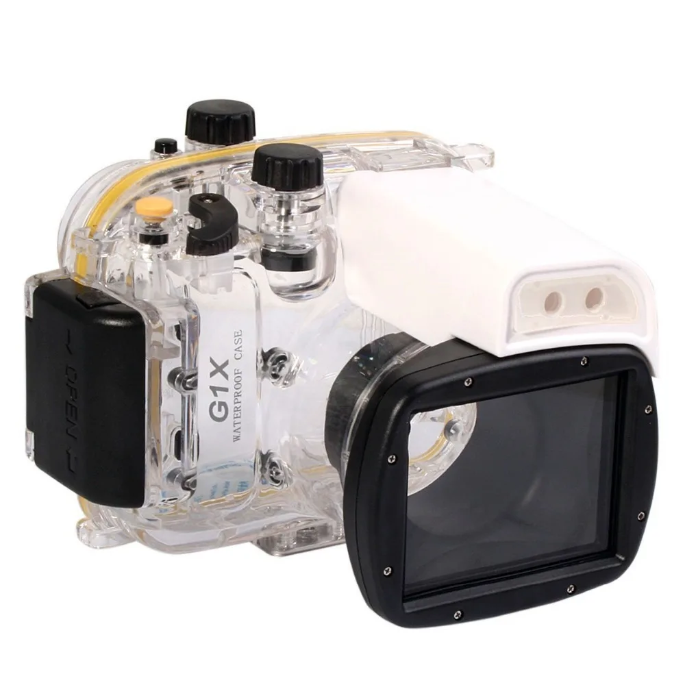 

Mcoplus 40m 130ft Diving Camera Underwater Waterproof Housing Case for Canon Powershot G1 X G1X
