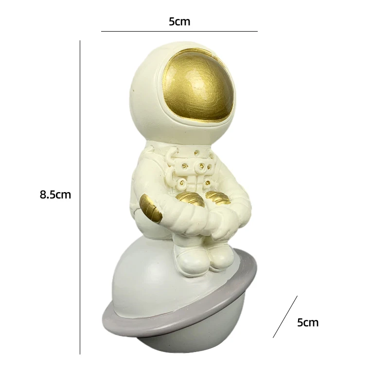 

NORTHEUINS 8cm Resin Astronaut Figurines Nordic Creative Mini Statue Home Living Room Decoration Decorative Figures Accessories