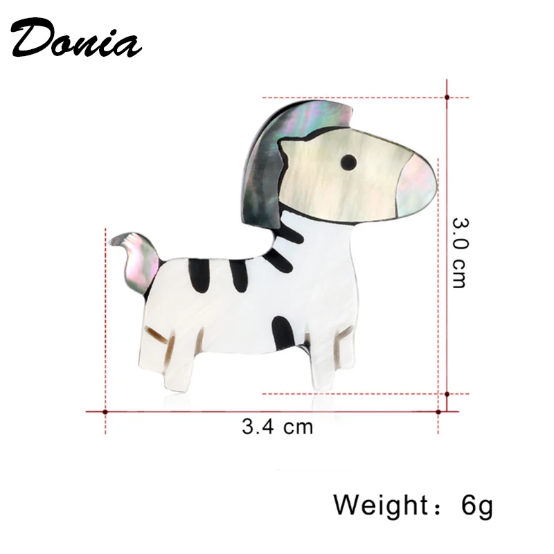 Ювелирные изделия Donia новая модная брошь в виде дикого милого пони из натуральной