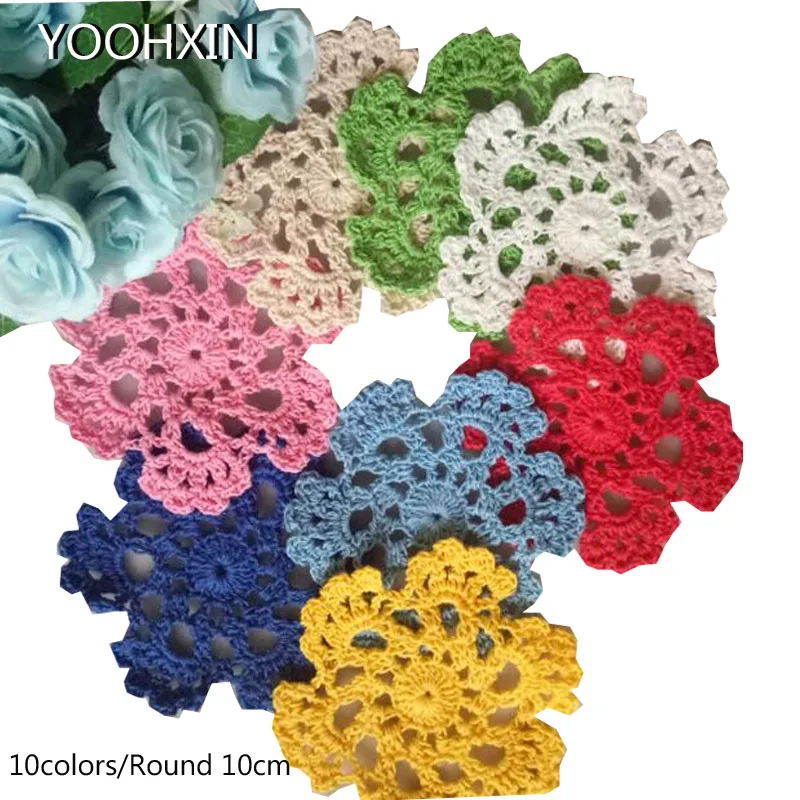 10 Цвета из хлопка с цветочным принтом крючком DIY патч утюг на горный хрусталь