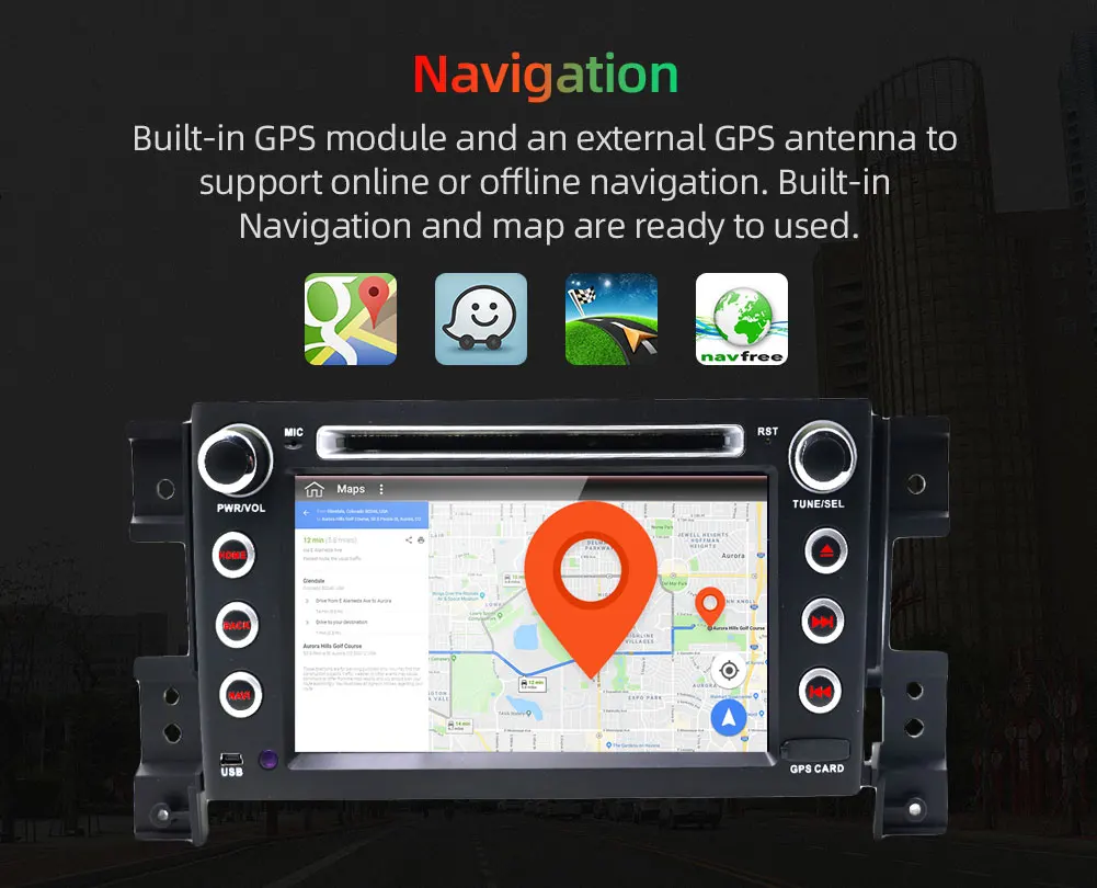 64G rom 8 ядерный 2Din Android 9,0 автомобильный Стерео Радио DVD gps навигация для Suzuki Grand Vitara 2005-2011 автомобильный аудио видео плеер