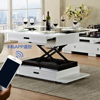 electric multifunction foldable coffee table living room liftable and lowerable minimalist rectangle mesas de centro table
