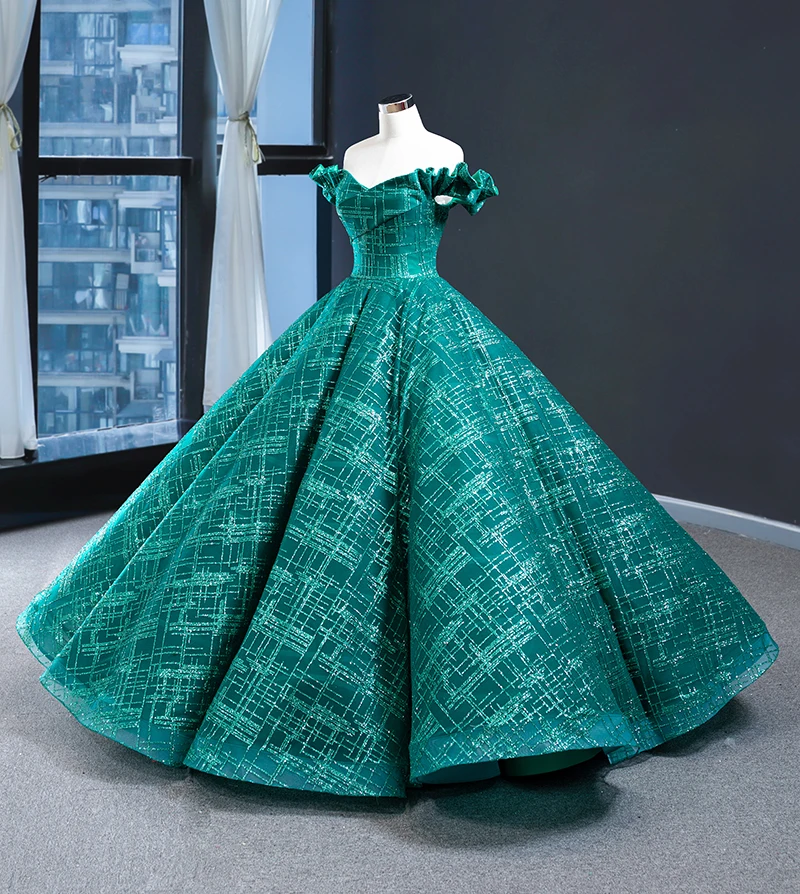 J67004 jancember evening dress 2020 with green sweetheart off shoulder ball gown pattern formal dresses vestidos de formatura