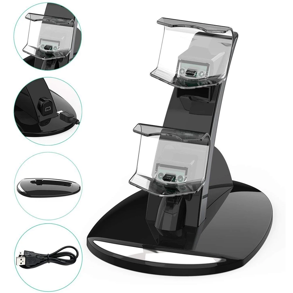 Двойное зарядное устройство для PS4 тонкий кронштейн Pro геймпада с USB