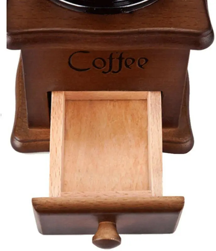 

Manual Coffee Bean Grinder Adjustable Coarseness Wooden Hand Held Mill Compact