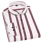 Рубашка мужская в черно-белую полоску, с длинным рукавом