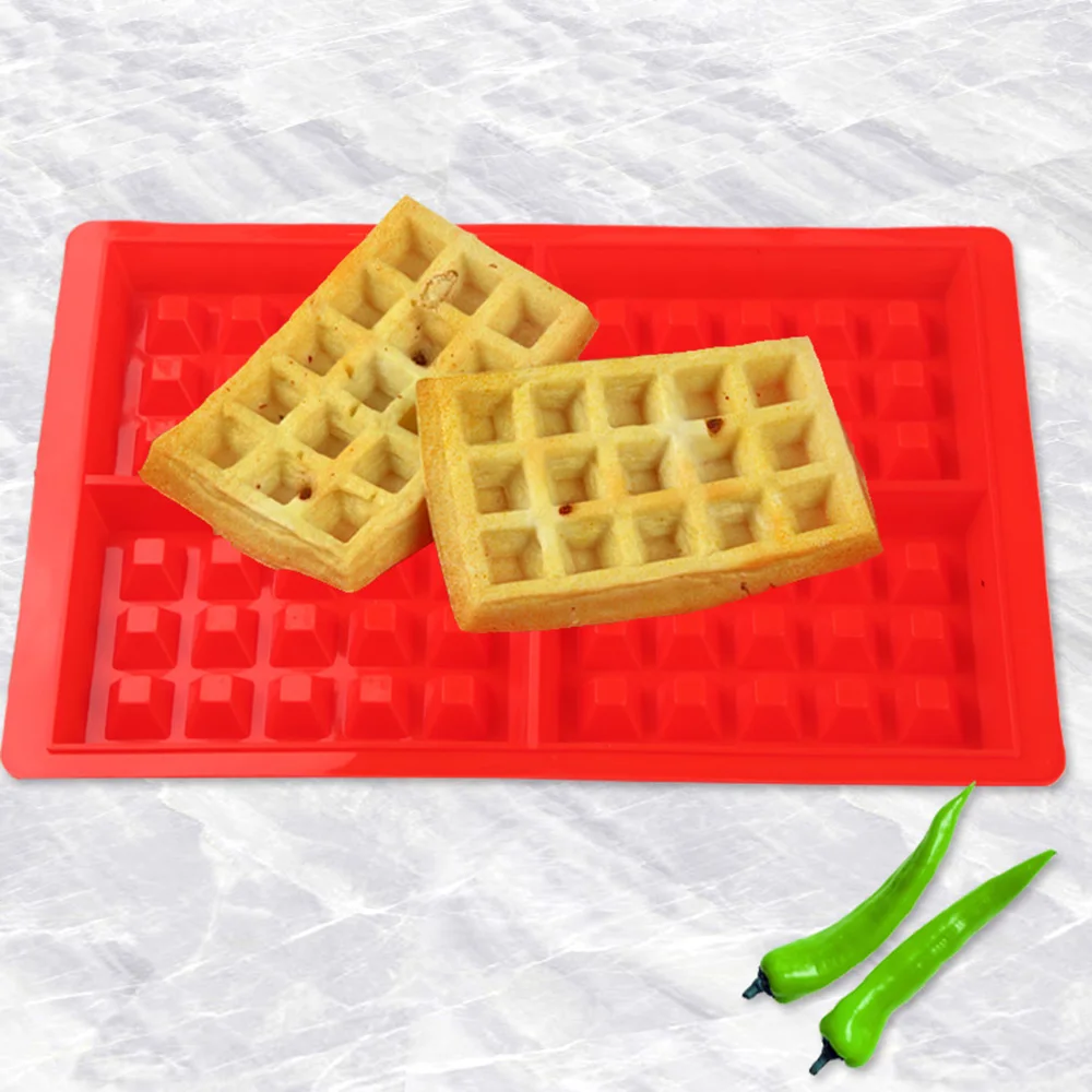 

Silicone Waffle Mold Non-stick Square Cooking Chocolate Cake Mould Makers Kitchen Waffle Bakeware Kitchen Handmade Baking Tools