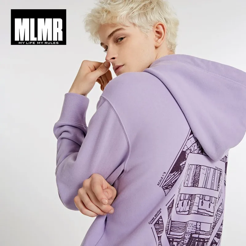 JackJones/осенний мужской хлопковый свитер с капюшоном и принтом повседневные