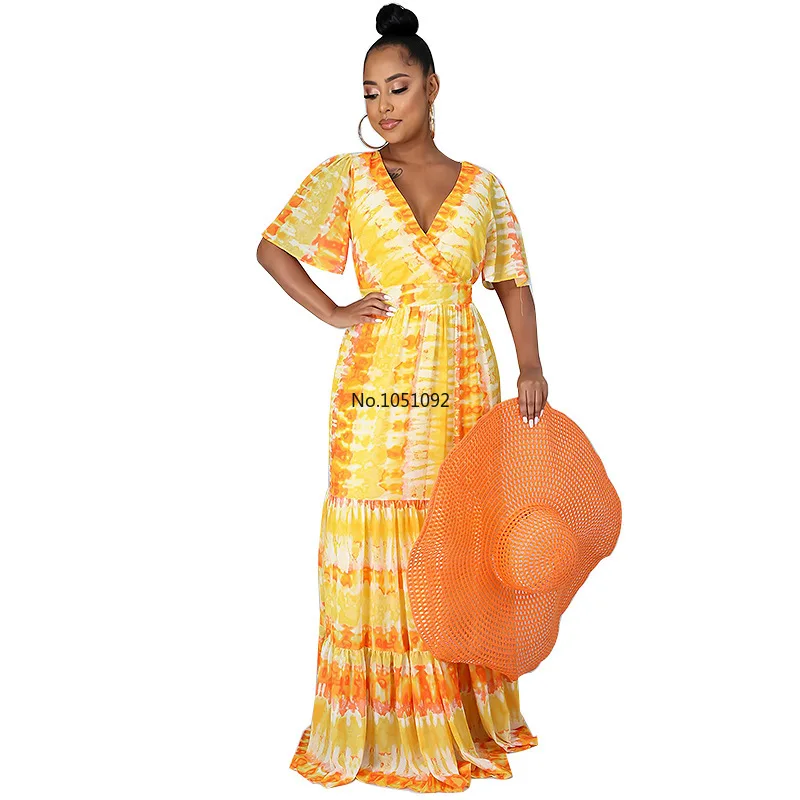 2020 женские летние новые повседневные праздничные длинные платья с коротким