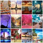 Алмазная вышивка, Ландшафтная модель, искусственная Бриллиантовая вышивка 5D, мозаика, картина Стразы, домашний декор