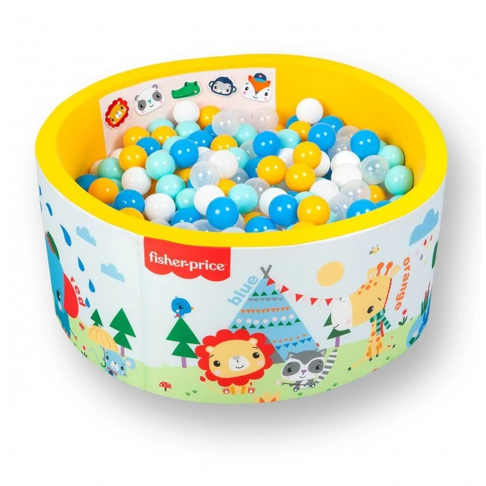 Сухой бассейн &quotFisher Price. Учим цвета с друзьями на отдыхе&quot 1 м высота 40 см + 200