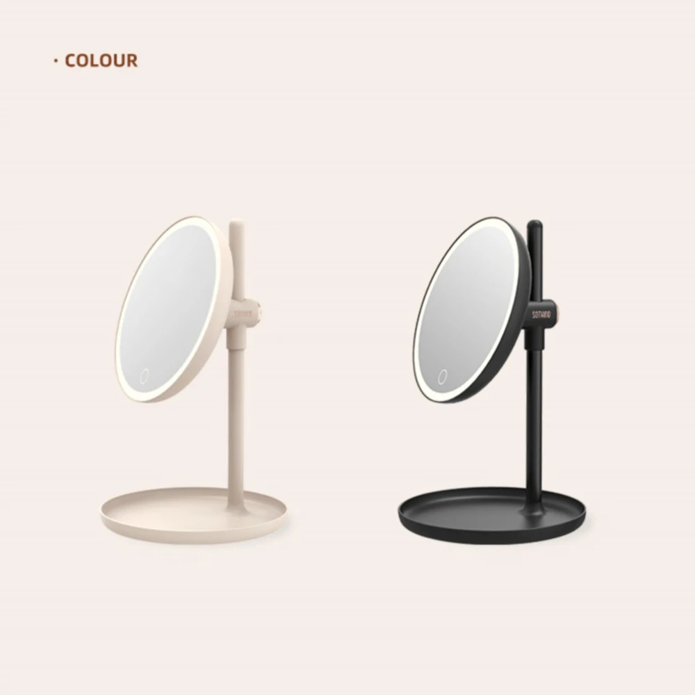 

Sothing Woman Makeup Mirror USB-C Rechargable Intelligent HD Mirror LED Smart Touch Control Adjustable With Base Girl Gift Set
