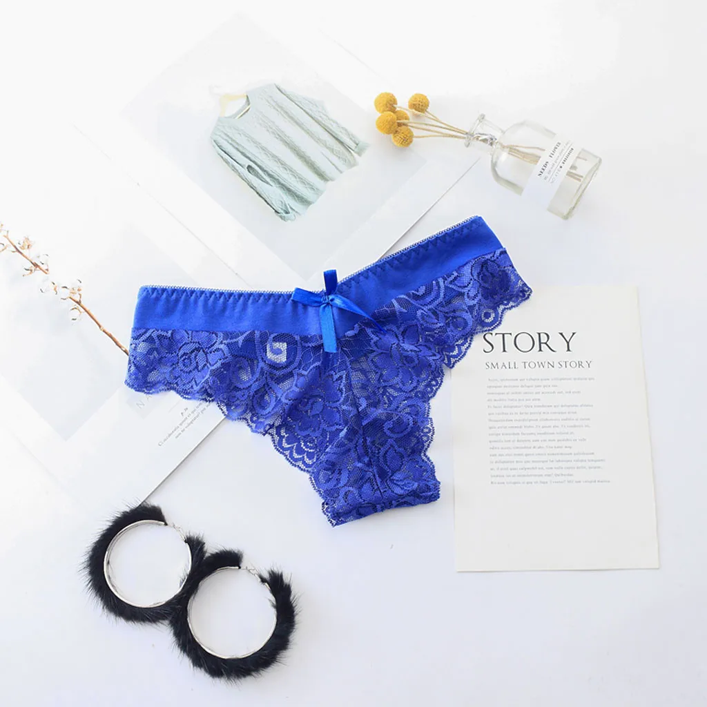 Для женщин сексуальный кружевной Трусики-брифы стринги g-стринги UnderwearLadies трусы |
