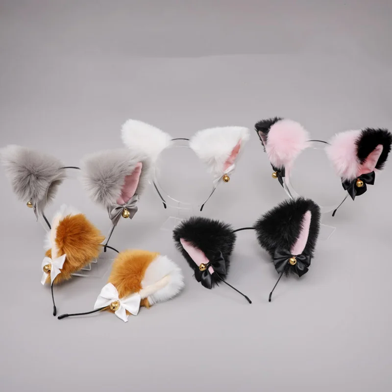 Повязка на голову с кошачьими ушками для девочек вечерние АР волос Хэллоуин