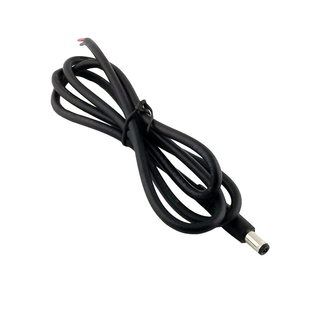 10x CCTV DC Power Connector 5.5 x 2.5mm Male Plug Socket with Cord Cable Black 1m/3ft 18AWG | Компьютеры и офис