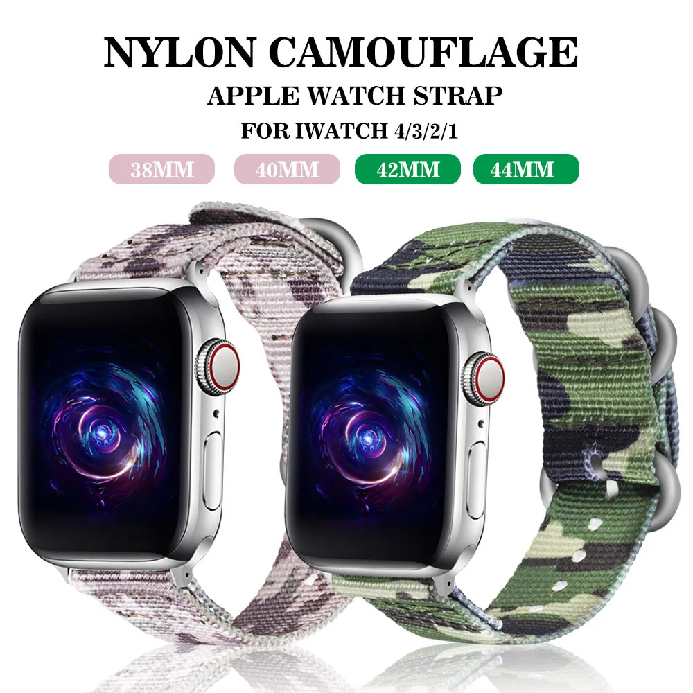 Хит продаж нейлоновый ремешок для часов Apple Watch серии 5 4 3 2 1 спортивный браслет 42
