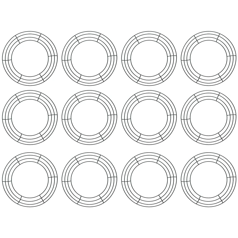 

12 Pieces Metal Wreath Frame Dark Green Wire Round Wreath Rings Wire Wreath Frame For Christmas Home Decor (10 Inch)