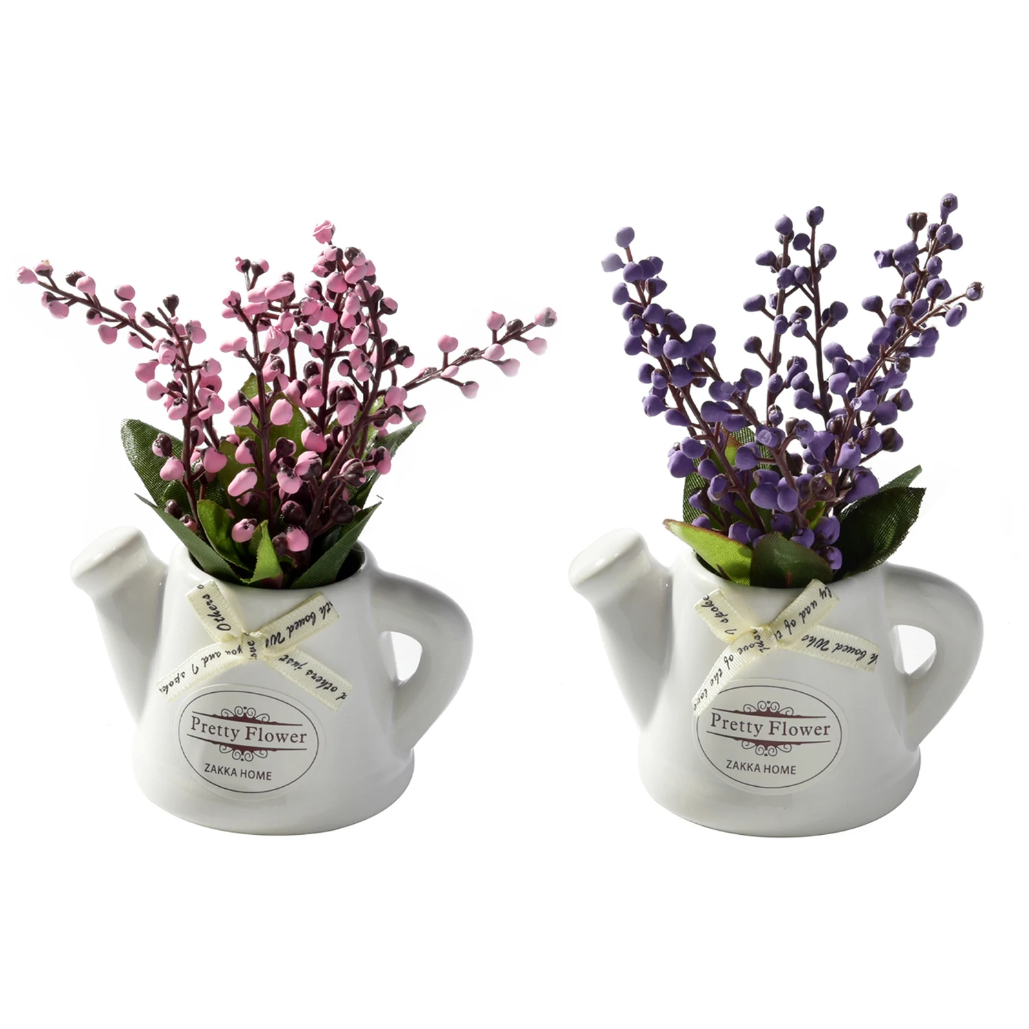 Искусственный цветок + керамический маленький горшок ваза для бонсай