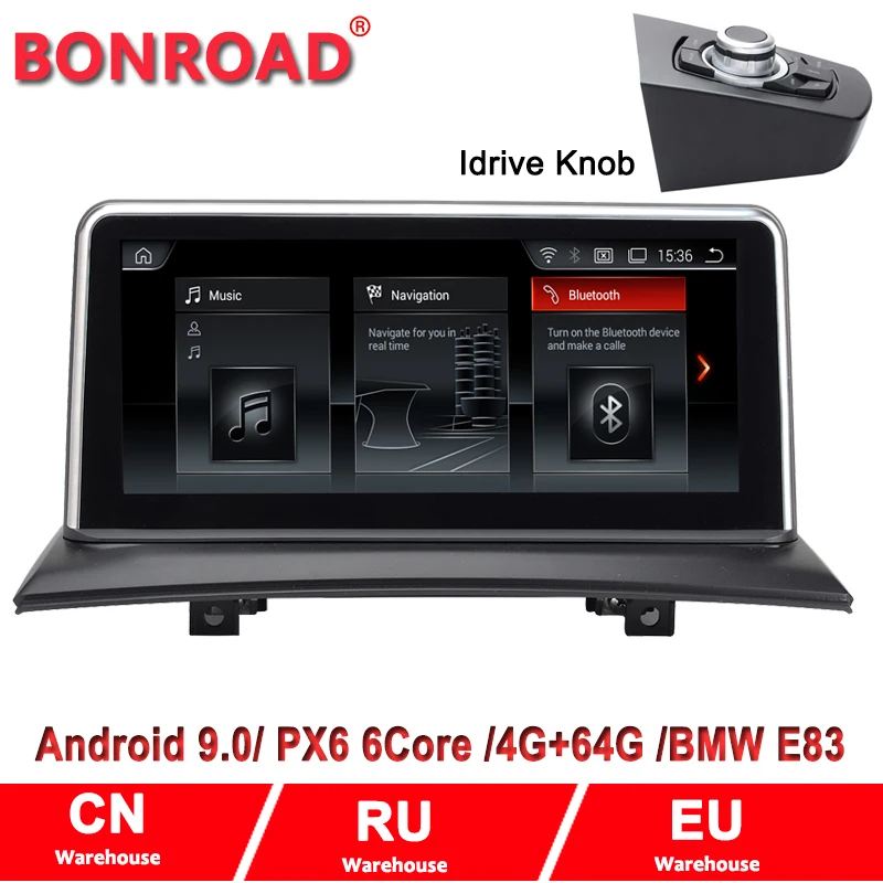 Автомагнитола Bonroad Android 9 0 6 ядер 4 Гб + 64 ГБ GPS для BMW X3 E83 2004-2009 оригинальный экран с