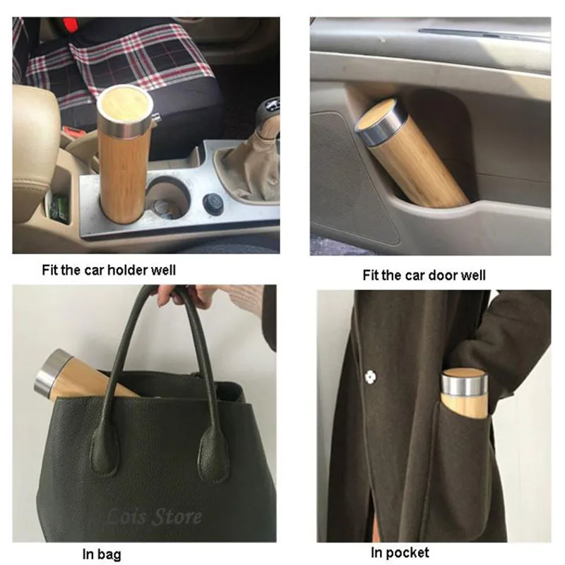 Деревянный бамбуковый термос чашка Персонализированная бутылка для воды