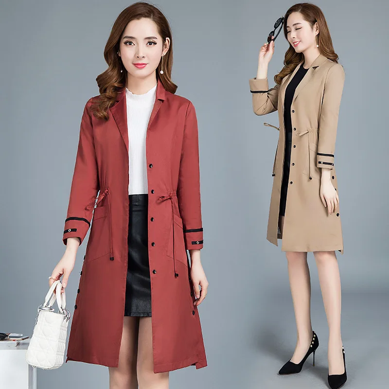 

Womens Coat Trench For Plus Size Fashions Korean Style Clothes Outwear Women Coat Abrigo Mujer Sobretudo Feminino KJ124