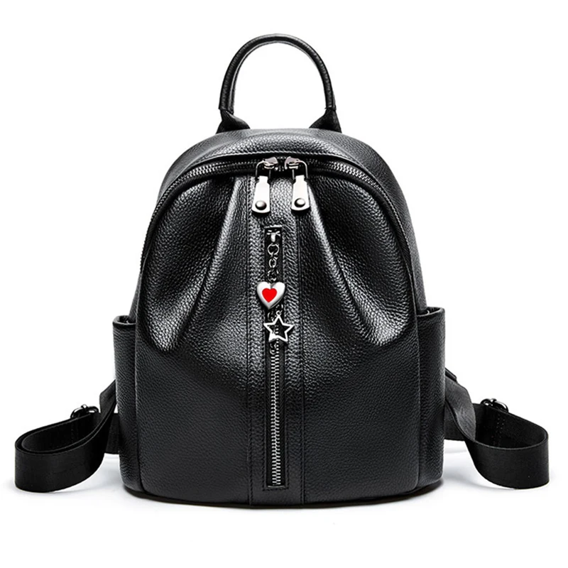 Леди 100% Натуральная Воловья кожа леди рюкзак жакет кожаный для путешествий Книга