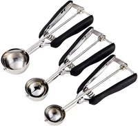 cookie scoop set include 1 tbsp 2 tbsp 3tbsp cookie scoops with trigger for baking made of 188 stainless steel