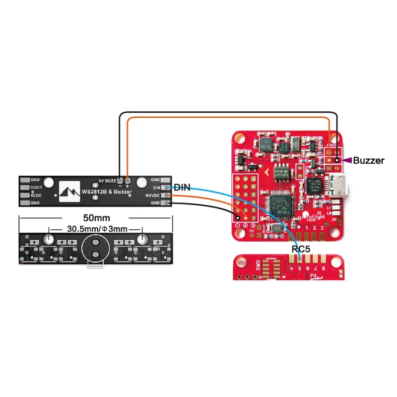 Matek Systems WS2812B светодиодный &amp 5V зуммер 6 цветная (RGB) чипы Светодиодный индикатор
