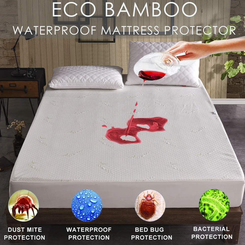 LFH бамбуковый жаккардовый коврик для матраса с защитой от клещей вязаный