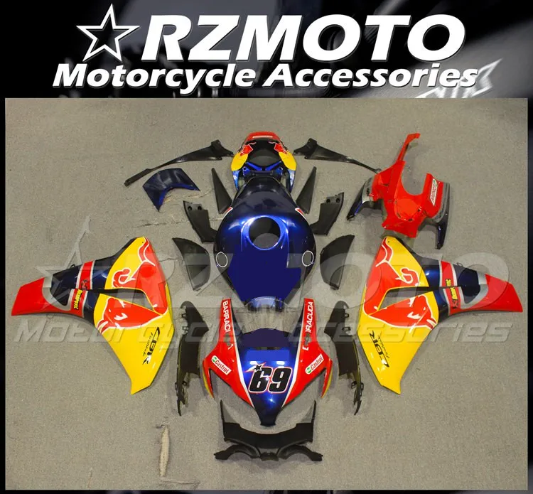 

New ABS whole Motorcycle Fairings Kit Fit For Honda CBR1000RR 2008 2009 2010 2011 08 09 10 11 bodywork set red yellow