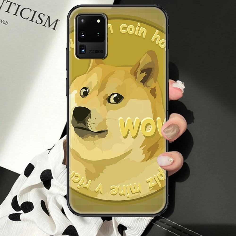 Чехол Cheems Doge для телефона Samsung Galaxy Note 4 8 9 10 20 S8 S9 S10 S10E S20 Plus UITRA Ультрачерный Модный