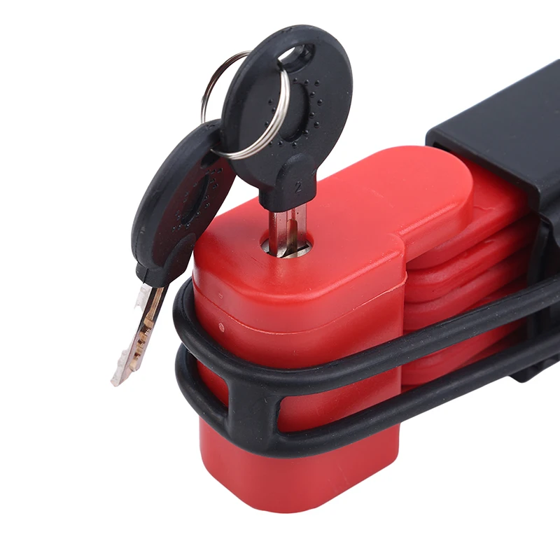 

Folding Bicycle Lock Steel Portable Bike Lock Security Cable Locks Anti-Theft Combination Mountain Bike Riding Tools