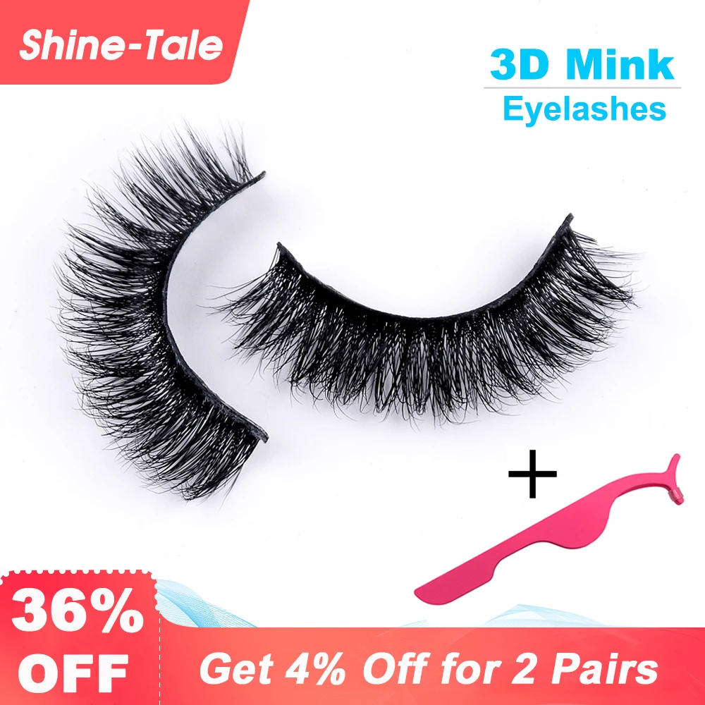 Блестящие ресницы норковые накладные 3D макияж для наращивания ресниц Бесплатная