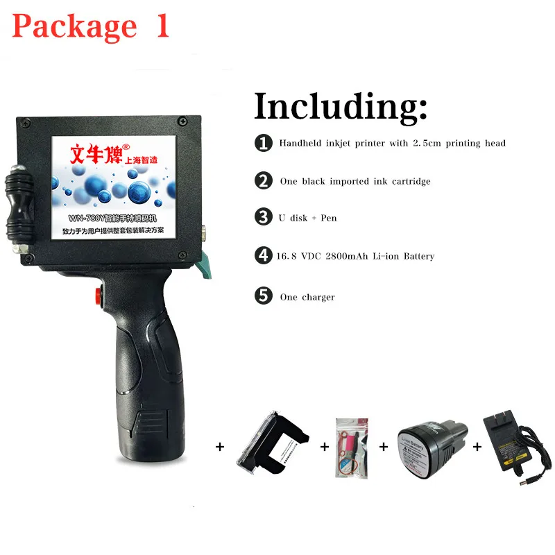 Портативный ручной принтер TIJ высокой четкости новый дизайн 2019 QR код срок