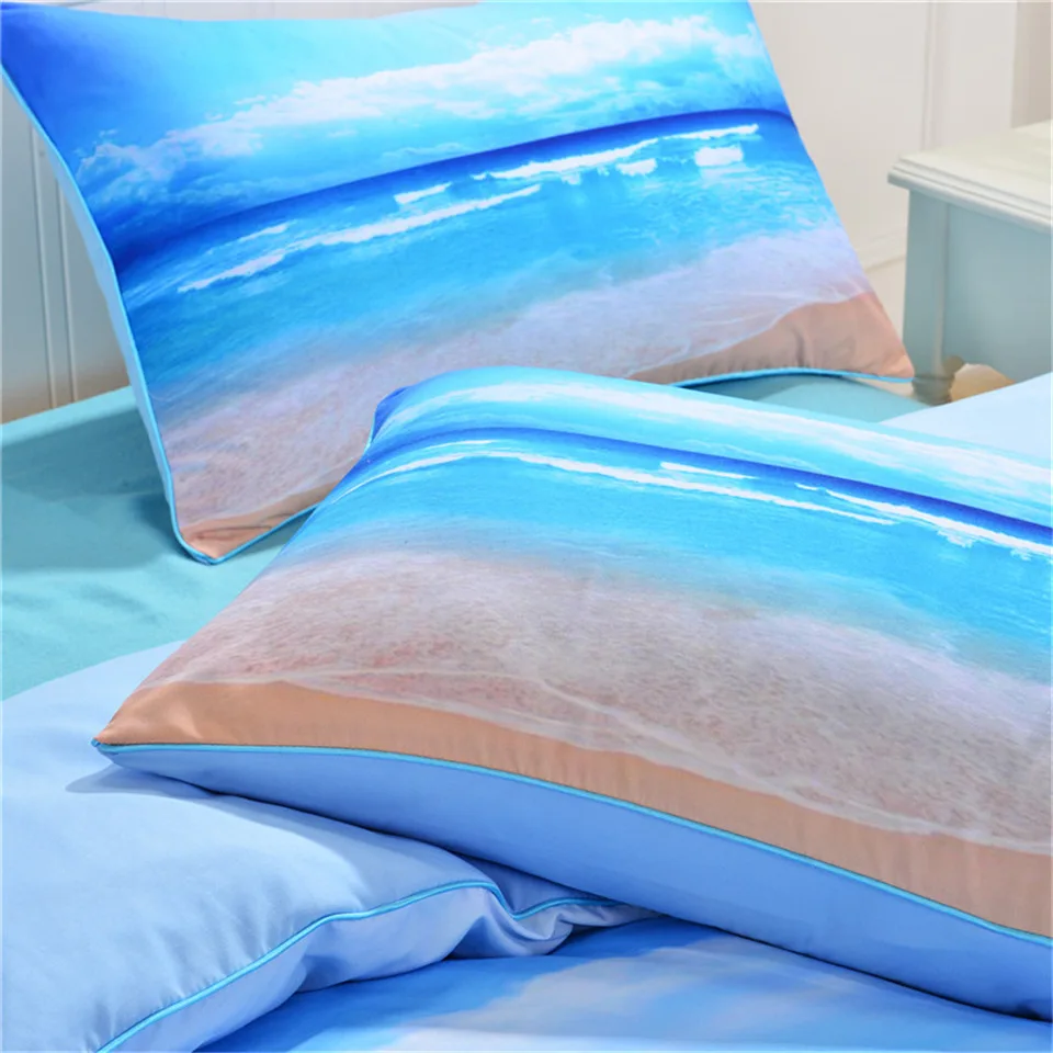 the sea blue duvet/doona cover set king queen double full twin single size bed linen | Дом и сад