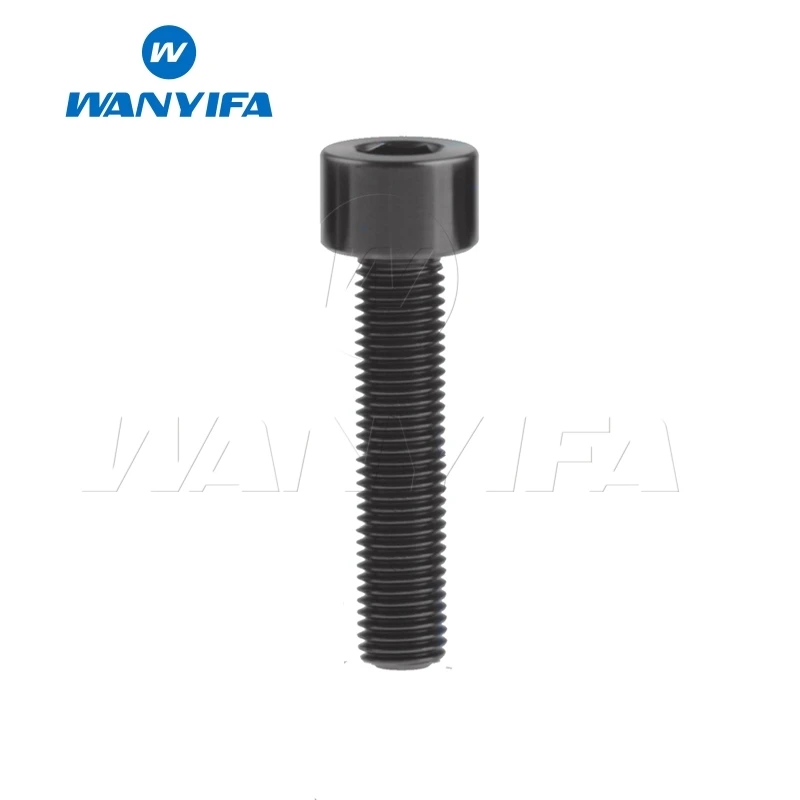 M5x25 Black Wanyifa M5 x от 10 до 12 лет, 16, 18, 20, 25 30 35, 40 45 50 55 60 мм Винт С Титановым болтом клеймо для Велосипедный вынос руля велосипедный крепеж - Цвет: M5x25 Black