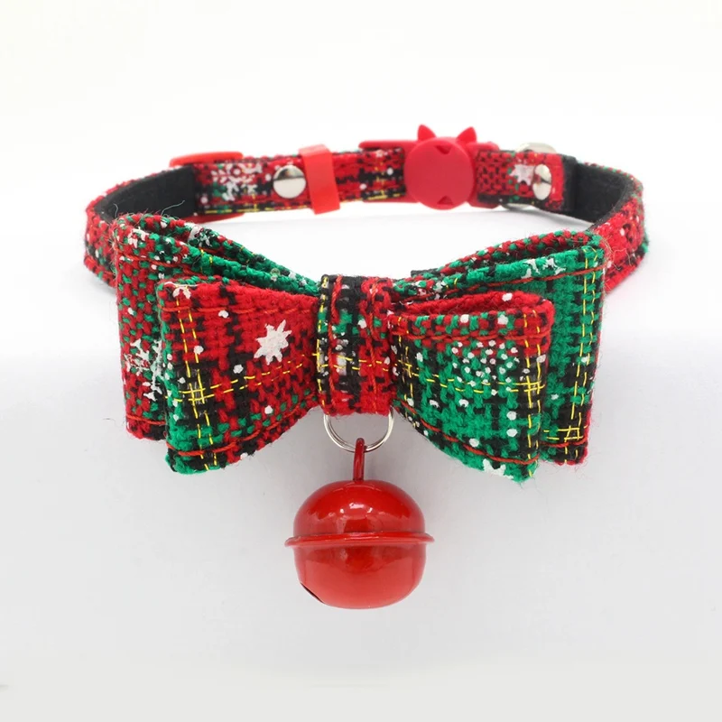Рождественский подарок ошейник для собак и кошек расколов с колокольчиком