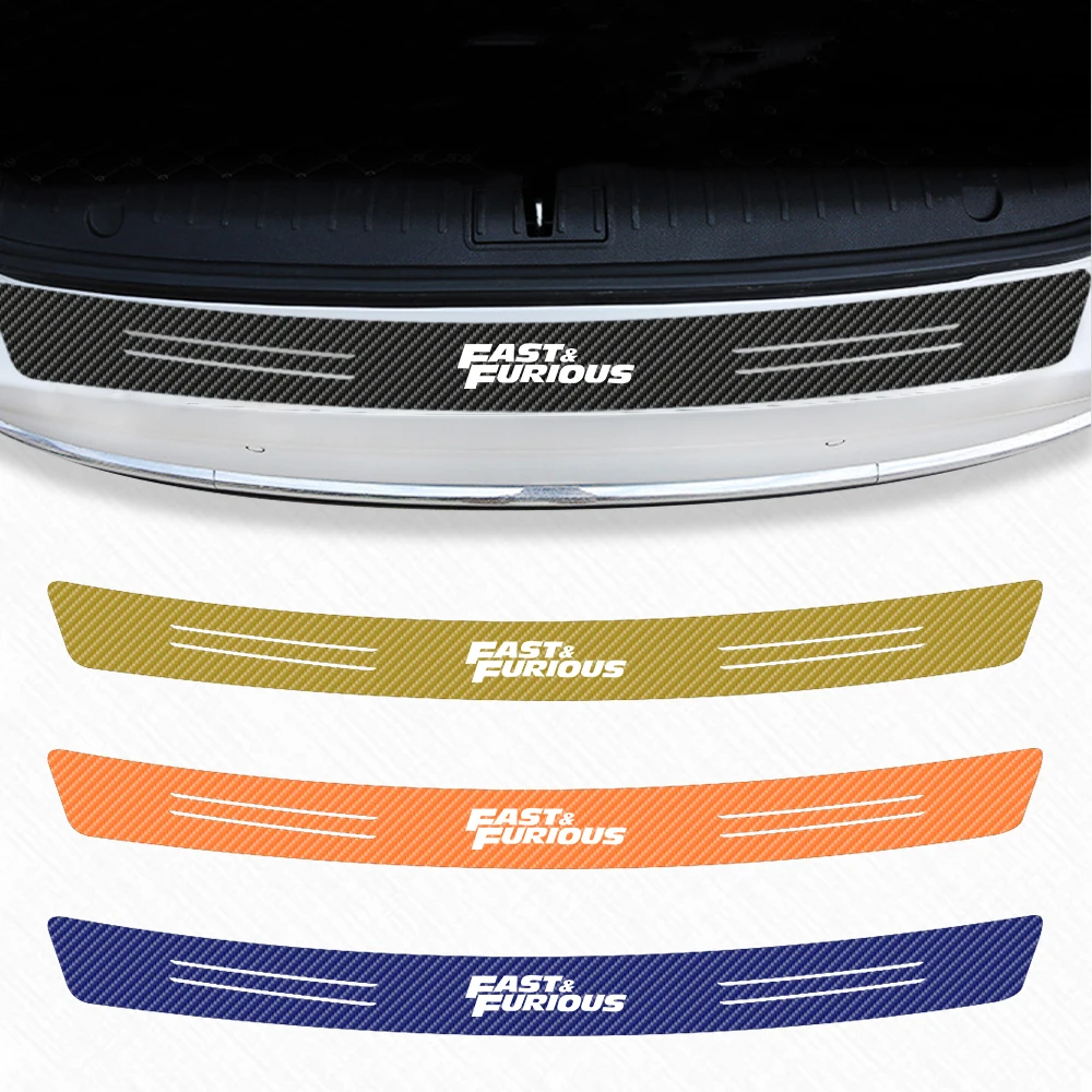 Багажник автомобиля гвардии Форсаж (Fast Furious Логотип углеродного волокна