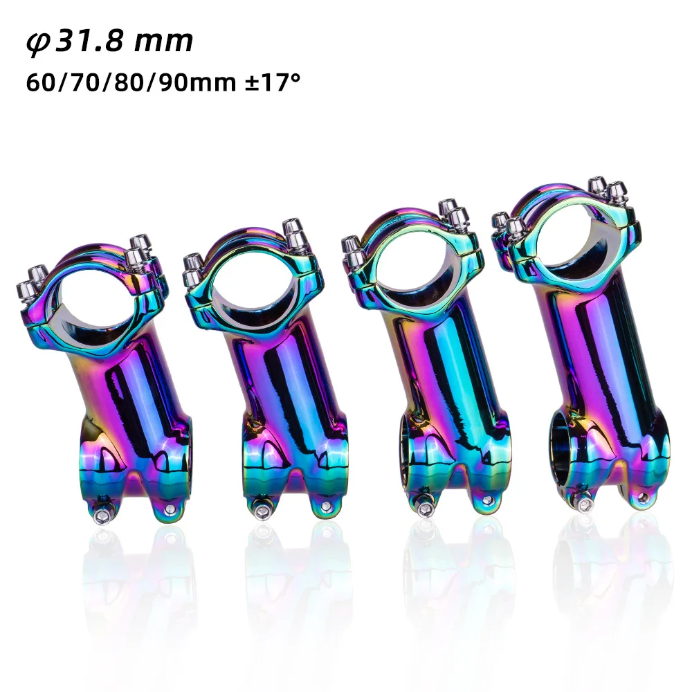 

ZTTO colorful mountain bike handlebars 7, 17 degrees 60, 70, 80, 90 mm high-strength lightweight 31.8 mm bicycle handlebars